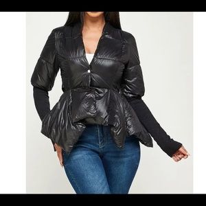 Pilar Peplum Puff Jacket